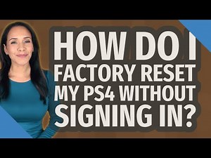 How do I factory reset my PS4 without signing in?