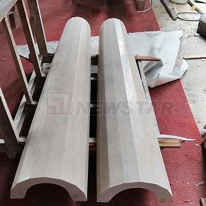 [Hot Item] Stone Pillar and Column Capital Designs Round Marble Pillar Design Limestone Pillars