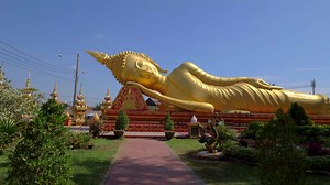Sleeping Buddha Gimbal Vientiane Laos Stock Footage SBV-320850569 - Storyblocks