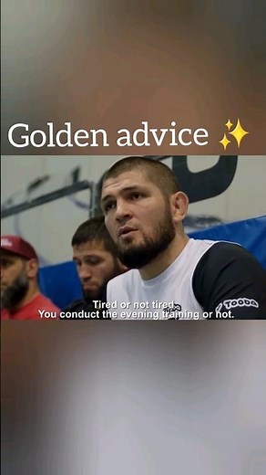 Golden advice from khabib nurmagomedov 👍 #training#shorts