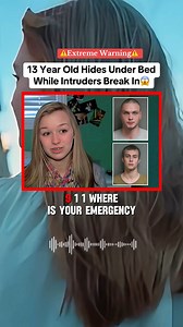 A 13-year-old was home alone in Michigan when two intruders broke in. She hid under her bed with her cat and quietly called 911 as the burglars searched the house, one even entered her room without seeing her. Police arrived and arrested both men, and she was unharmed. #Crime #TrueCrime #fypageシ #theyrewatchingusnow #2025reels #audio #dispatcher #911calls #police #scary | They’re Watching