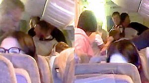 Moment "unruly" passenger is restrained during Emirates flight to Dubai