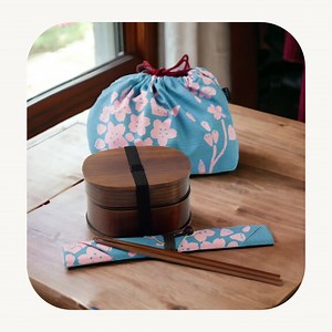 New! Original Bento Bundles 🍊 Made in Kyoto, each bag and matching chopstick case features a vibrant base color decorated with flowers and plants native to Japan. The included wooden bento box not only is elegant, it has an easy-clean inner compartment! https://en.bentoandco.com/collections/original-furoshiki-bags-bundles | Bento&co