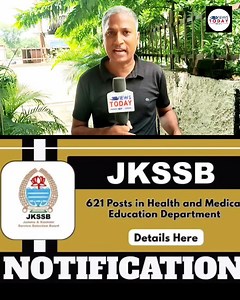 #JKSSB announces 621 posts in Health & Medical Education Dept | VIEWS TODAY