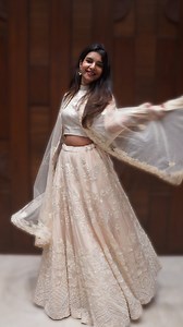 Grace stitched in every thread, elegance woven into every fold. This soft blush lehenga is a quiet celebration of craft-delicate embroidery, glistening details, and a silhouette that flatters with effortless charm🤍 - Palki 118A Ashutosh Mukherjee Road, Kolkata- 700 025 - [indian ethnic wear, clothes, fashion, wedding, engagement, bride, bridesmaids, bridal outfit, sangeet, lehenga, saree, suit, wholesale, retail, indian clothes, festive wear, occasion wear] #indianwear #bridemaideoutfit #ethnic