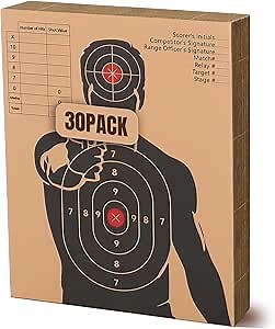 72 Pcs Shooting Target Tactical Cardboard Targets Cardboard Silhouette Target for Shooting Range Practice Competitions Training