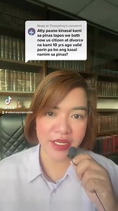 18K views · 962 reactions | Divorce decree obtained by a former Filipino citizen who became a naturalized foreign citizen may be recognized in the Philippines— | Usapang Legal ni Attorney MaiMai | Facebook