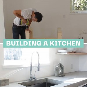 Making Modern Kitchen Cabinets and Concrete Counters! | HomeMade Modern