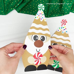 🤎 Gingerbread Gnome Craft ✂️ Get the template on the blog | Simple Everyday Mom
