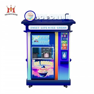 [Hot Item] OEM Self Service Coin Operated Touch Screen Fully Automatic Soft Ice Cream Robotic Vending Machines