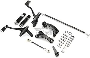 Happy-motor Black Forward Controls Pegs for Harley Sportster XL 883 1200 Roadster 2004-2013 Iron 883 48 72 Shift Lever Sportster 1200 Nightster XL1200N