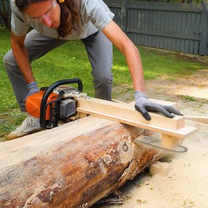 165K views · 309 reactions | Extremely Handy Log Cutting Technique! Thanks for watching! Please be aware that this video is for entertainment purposes only and techniques shown should not be attempted at home! | DeMilked | Facebook