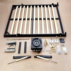 [Hot Item] Modern Bedroom Solution Foldaway Rotating Wall Bed Hidden Murphy Bed with Slats System