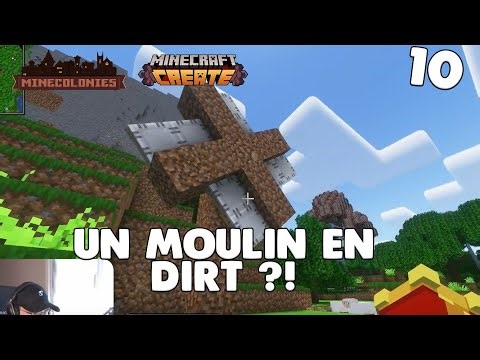 On crée notre premier moulin dynamique ! MineColonies & Create ! Minecraft Survie #10