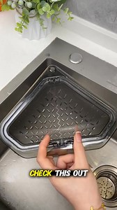 🧲 Magnetic Draining Triangular Kitchen Rack ✨ Space-saving triangle shape — fits perfectly in sink corners, keeps countertops dry 🔗 Strong magnetic base — adheres firmly to stainless steel sinks, no suction cups needed | Infinitefor66