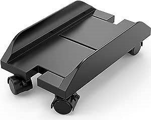 CPU Holder Stand, Mobile Computer Tower Stand with Wheels, Computer Mainframe Bracket, Adjustable PC Holder Cart