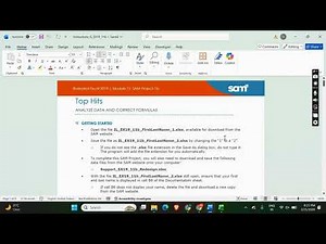 Illustrated Excel 2019 | Module 11: SAM Project 1b Top Hits #illustratedexcel