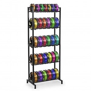 IRONWALLS 3D Printer Filament Storage Rack, 5-Tier Filament Spool Holders Racks, Heavy Duty Metal 3D Printing Filament Shelf Organizer for Studio, Office, Holds Up to 45pcs 3D Filament Spools