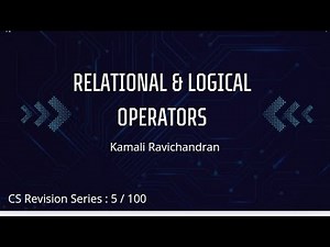 05. Python Relational and Logical operators
