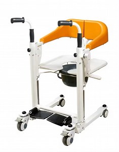 [Hot Item] Wholesale Manual Crank Patient Transfer Lifting Chair with Commode for Handicapped Elderly People