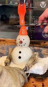 3.5K views · 13 reactions | Creating snowman with hot glass blowing techniques Partner: akronglassworks | Hungry Panda | Facebook