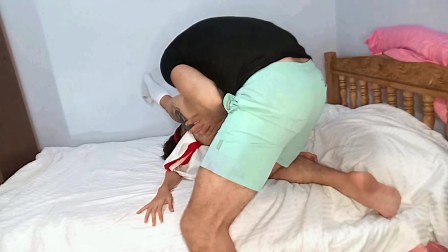 FULL FREE VIDEO - South-East Asian Schoolgirl showing up her knowledge of the FUCKING ART