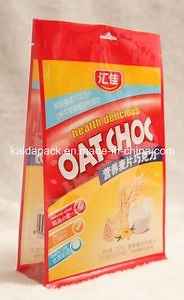 [Hot Item] Flat Bottom Quad Pouch with Clear Gusset for Oat Chocolate Confectionary Candy