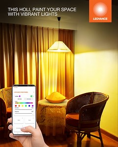 The Smart Plus Bulb from Ledvance comes with a voice control. You can operate it with an app and can change upto 16 million colours. Amazing isn’t it ? So, get ready and splash the colours of happiness all over your room this Holi. #Ledvance #PowerThroughLight #Holi #festivalofcolors #Celebration #SmartBulb #SmartLighting | Ledvance India