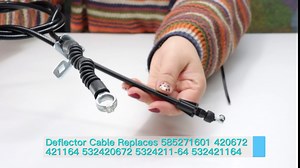 585271601 Deflector Cable Replaces 420672, Husqvarna 585271601, Poulan 532420672 Cable, Husqvarna 532420672, Husqvarna 532421164 for Husqvarna Poulan Snow Blowers