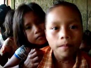 Bora Indian children in the Amazon