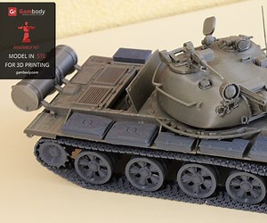 Modeling and Printing a Workable T-62 3D Tank