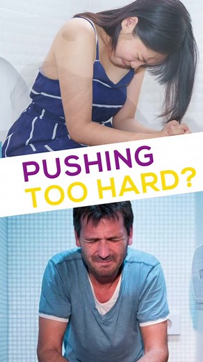 💩 A healthy bowel movement should be painless and require minimal strain. 💩Pushing too much can cause complications, such as hemorrhoids, which occur by straining to have a bowel movement, or anal fissures (tears in the skin around the anus) which occur when hard stool stretches the muscle. 🩸This can result in rectal bleeding! #guthealthforlife #constipationrelief #constipation | FIBER HEALTH - Spectrum Naturale