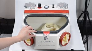 Double Pen Dental Sandblasting Machine Metal Restoration Blaster with Two Metal Tank