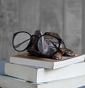 Wooden Turtle Eyeglass Spectacle Holder Handmade Stand For Office Desk Home Decor