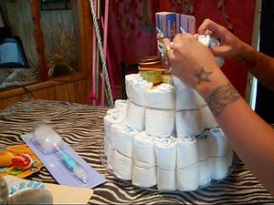 diy how to diaper cake gifts for baby showers step by setp tutorial
