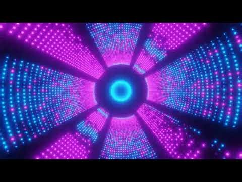 Blue and Purple Neon Dots Circle VJ Loop Background | 6 Hours 4K Ultra HD Seamless Loop