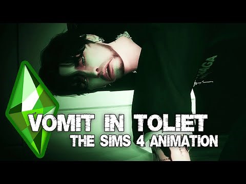 Sims 4 Animation - VOMIT IN TOILET (Download)