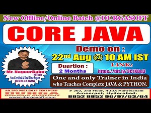 CORE JAVA Offline/Online Training @ DURGASOFT