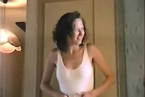 Sensuous wife strips off her clothes and exposes her sexy s