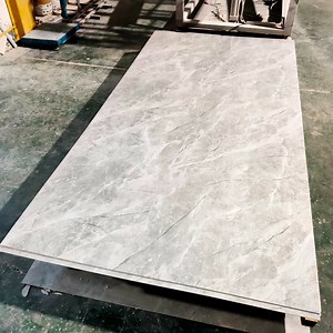 [Hot Item] 1.22X2.44m Grey Color Home Decor Building Materials 3D UV Board PVC Marble Sheet for Wall Panels Cladding