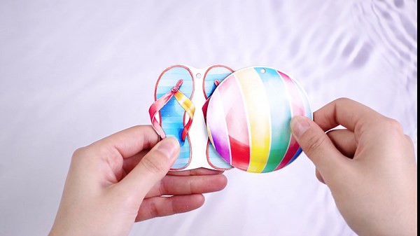 Huwena 36 Pieces Summer Tree Ornaments Wooden Beach Decorations Mini Watermelon Party Hanging Ornaments Seaside Ornaments Summer Wooden Flamingo Decorations for Tree Decor