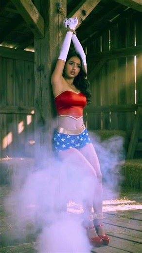 Superheroine Liberty Girl Captured on Patrol