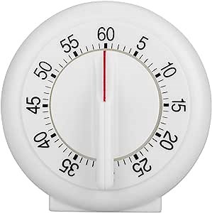 Kitchen Timer, 60 Minutes Round Shape Timer Kitchen Cooking Mechanical Counter Alarm Clock for Cooking, Game Timers, Titness Exercising