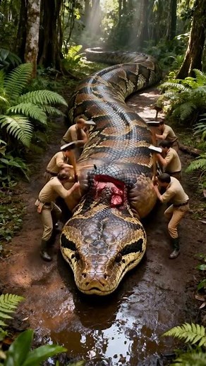 Giant Python's Belly Bursts! Dozens of Mammals Pour Out 🐍🤯