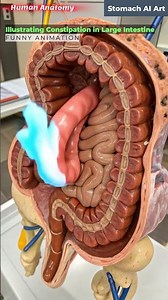 Illustration of Constipation Animation | Stomach AI Art | 05