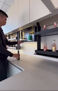 26" Touch Switch Motorized Cabinet Organizer, Electric Pull Down Shelf for Upper Cabinets, Anti-Collision Spice Rack,Smart Kitchen and Pantry Organization 26" Width Cabinet