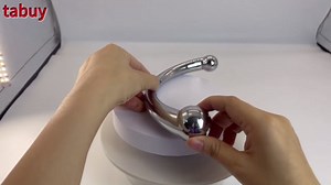 Pure G Spot Metal Wand Anal Prostate Massage Stick,Stimulate Wand Fetish Plug Solid Metal Curved Dual Ended Masturbation Sex Toy for Women or man (Large)