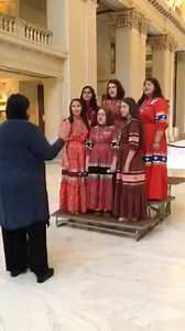 Members of the Cherokee National Youth Choir kicking off Cherokee Nation Legislative Day at the Oklahoma state capitol. | Cherokee Nation