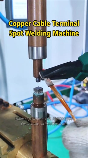 2.4K views | Spot Welding Machine for Copper Cable Terminal spot welder #welding #weldingmachine #spotwelding #spotweldingmachine #CopperWirespotweldingmachine #cableweldingmachine #coppercable #EV #tesla #spotwelder #battery | Welding Machine | Facebook