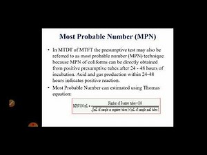 Most probable number (MPN )of Coliforms